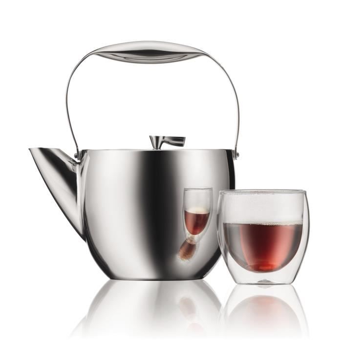French press teapot - BODUM - Columbia - Stainless steel filter - 1.5 l - Matte