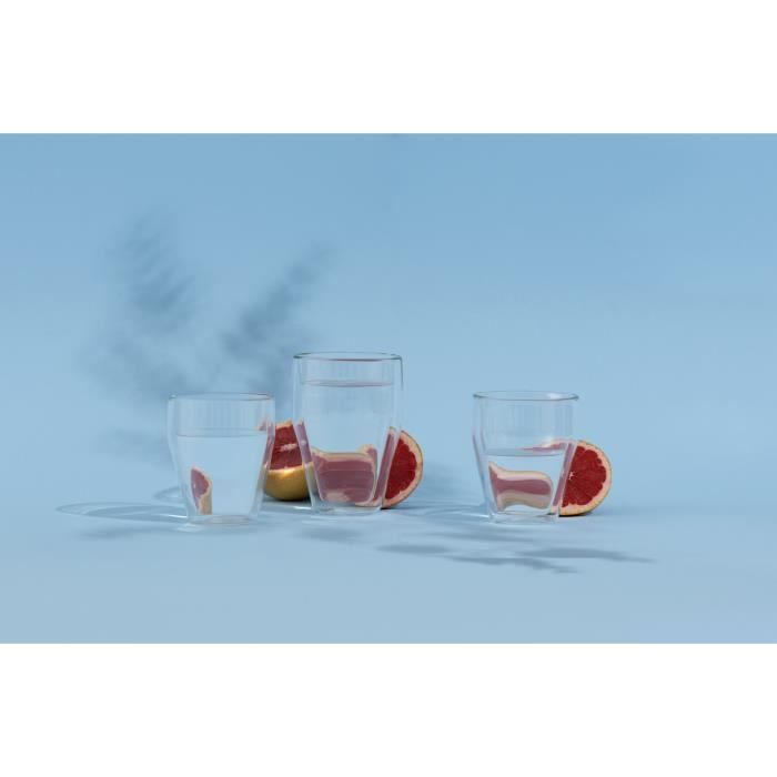 Set of 6 thermo glasses - BODUM - Titlis - Double wall - 0.35 l - Transparent