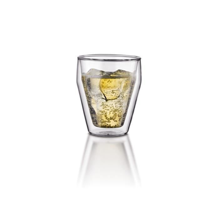 Set of 6 thermo glasses - BODUM - Titlis - Double wall - 0.25 l - Transparent