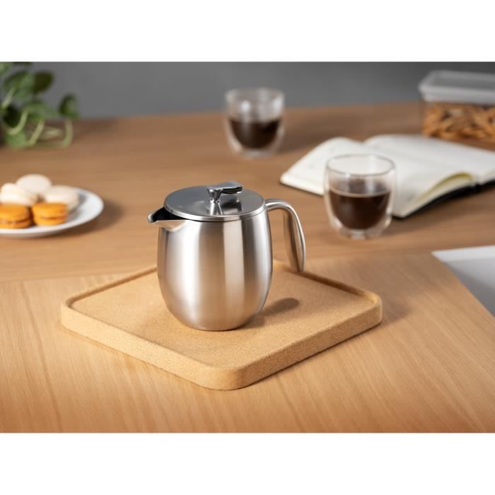 French press coffee maker - BODUM - Columbia - Double wall - 4 cups - 0.5 l - Stainless steel - Matte