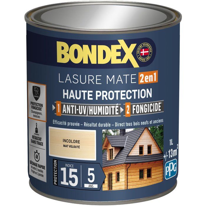 BONDEX 2 in 1 Satin High Protection Stain 5 years - Colorless