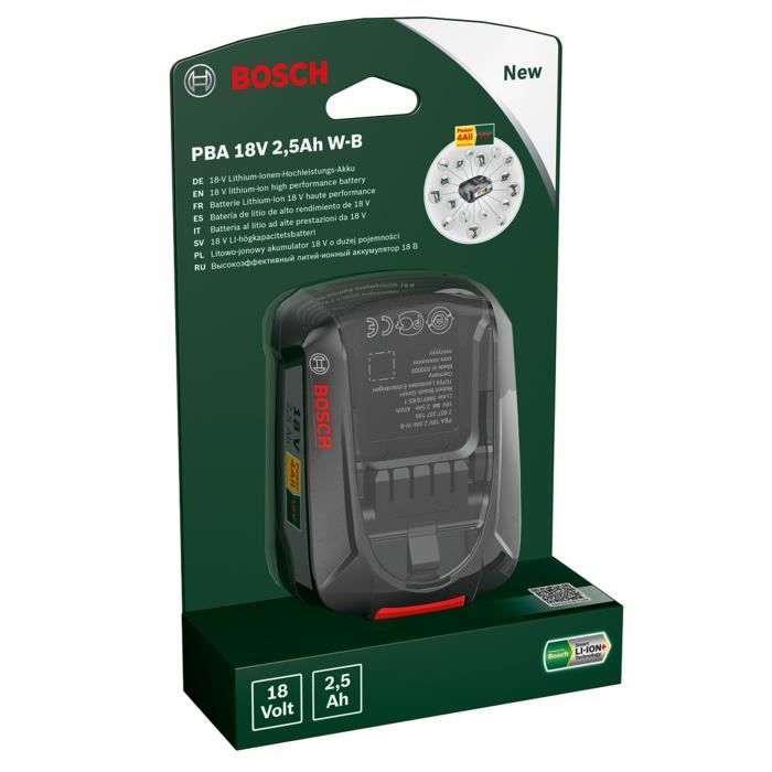 Bosch lithium -ion battery - 18 V 2.5 Ah