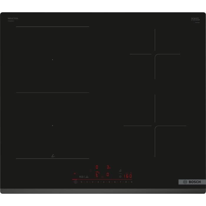 Induction hob 60cm - BOSCH SER6 - PVS63KHC1E Black - 4 burners - Home Connect - L592xP522 mm