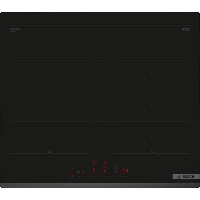 Induction hob 60cm - BOSCH SER6 - PXY63KHC1E Black - 4 burners - Home Connect