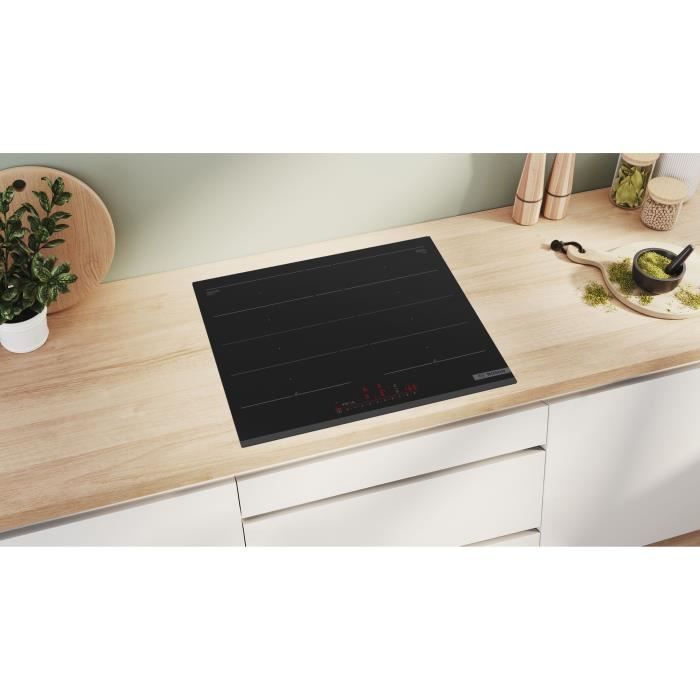 Induction hob 60cm - BOSCH SER6 - PXY63KHC1E Black - 4 burners - Home Connect