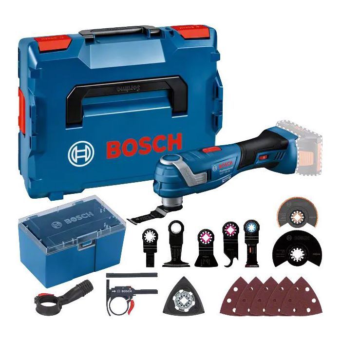 Outil oscillant 18V GOP 18V-34 (Sans batteri ni chargeur) + kit accessoires en coffret L-BOXX - BOSCH - 06018G2002