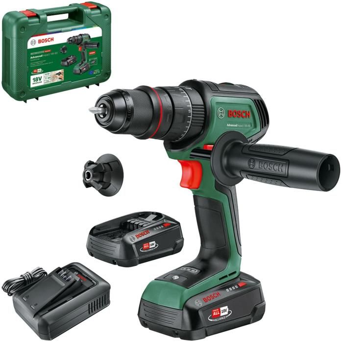 Impact drill - AdvancedImpact - 18V-80 - 2 x 2.5 Ah batteries - 13 mm metal chuck - Cordless
