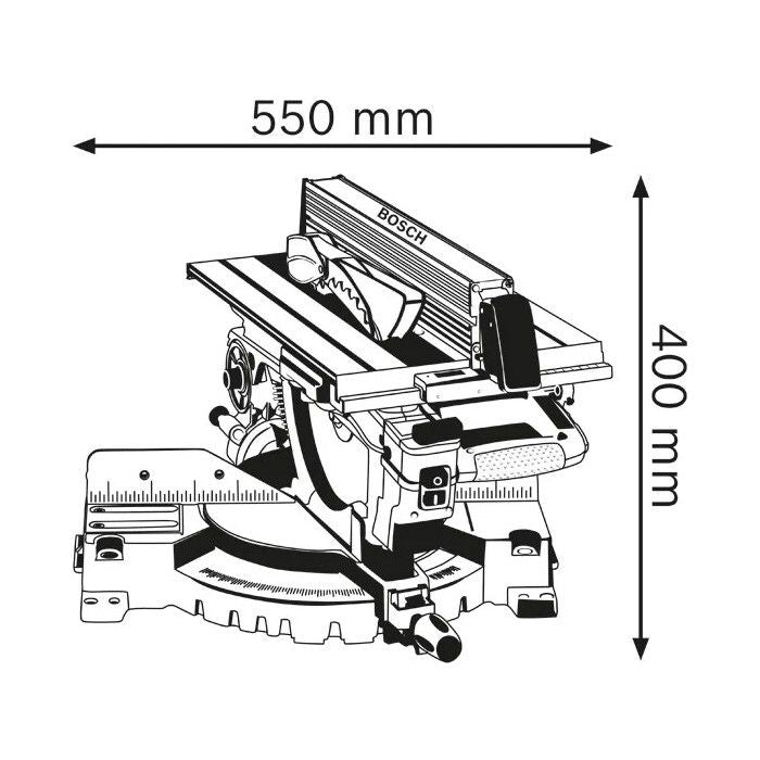 GTM 12 JL 1800W 305MM Top-Mounted Mitersaw - BOSCH - 0601B15001