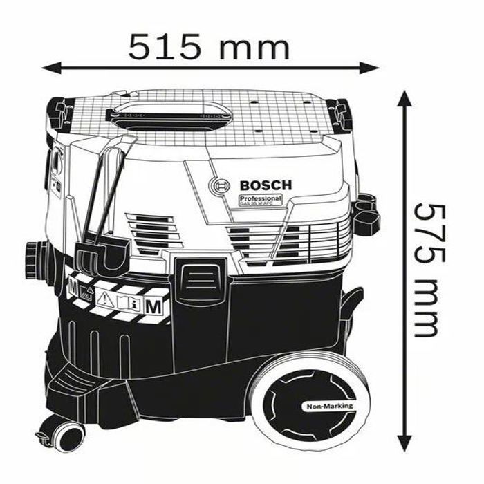 Vacuum cleaner for solids and liquids 1380W GAS 35 M AFC in cardboard box - BOSCH - 06019C31W0