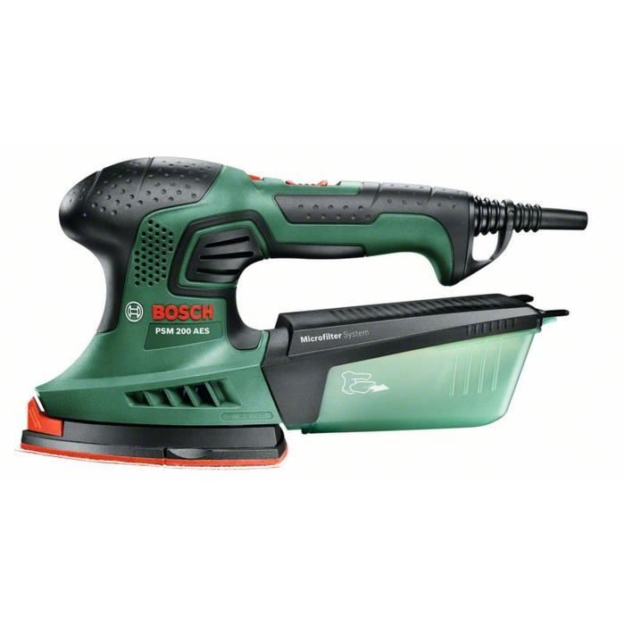 Multi Bosch - PSM 200 AES sander (delivered with 2 abrasive sheets, sanding tray and box)