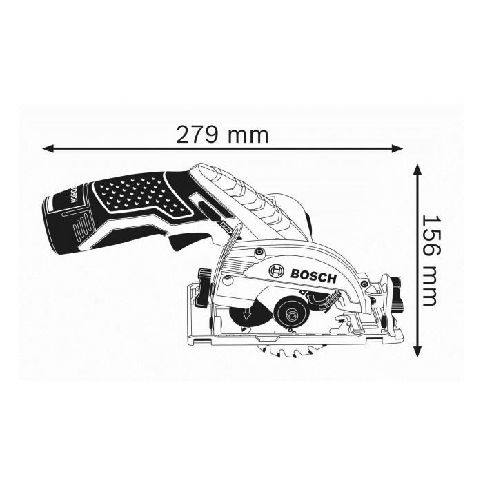 Circular saw 12V GKS 12V -26 (without battery or charger) + L -Boxx - Bosch - 06016A1002 box