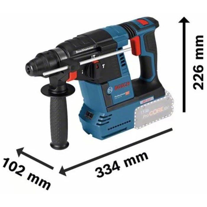 Bosch Professional SDS Plus GBH 18V-26 Solo L-Boxx wireless stem hammer
