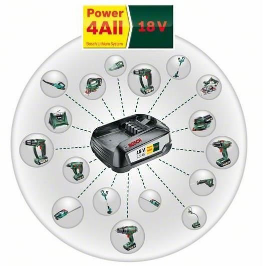 Bosch wireless wire wireless pitch - Universalchainpole 18 (delivered with 1 battery 18V -2.5ah, cut: 15cm)