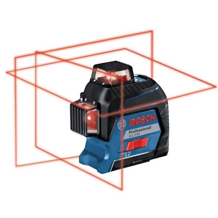 Laser Cross GLL 3-80 Red lines (Battery version) in standard box - Bosch - 0601063S00