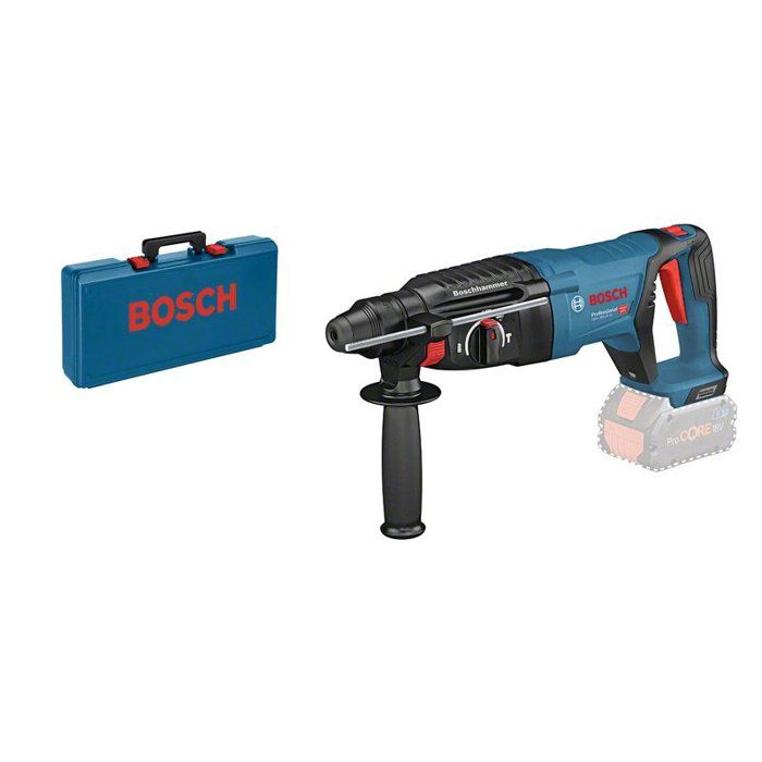 Cordless rotary hammer BOSCH PROFESSIONAL SDS plus GBH 18V-26 D delivered in solo version in standard case