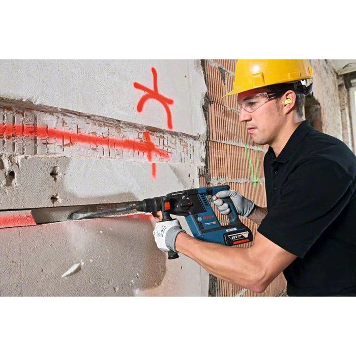 Bosch Professional GBH 18V-26F SDS Plus Hammer Drill, with 2 ProCore 5.5Ah Batteries, Charger, in L-Boxx - 061191000F