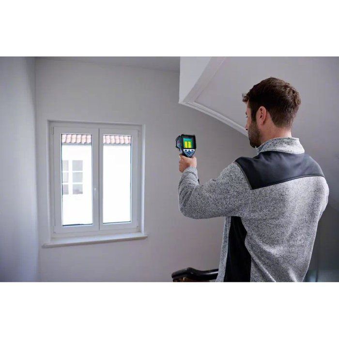 Bosch Professional GTC 600 C thermal imaging camera with 12V 2.0Ah battery, quick charger, USB-C cable, shim, in L-Boxx - 0601083500
