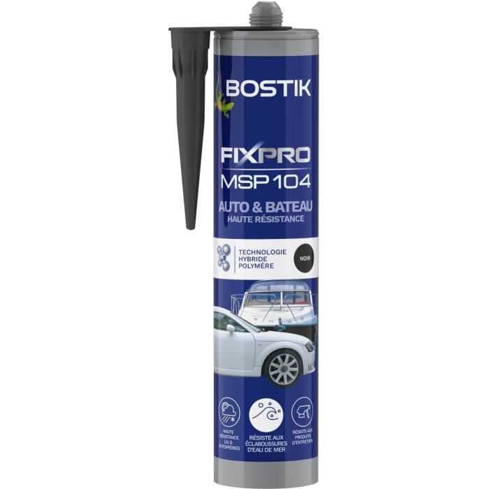 Car/Boat Sealant - BOSTIK - Fixpro MSP 104 - Adhesive and Sealant - Weather- and seawater-resistant - Black - 290 ml