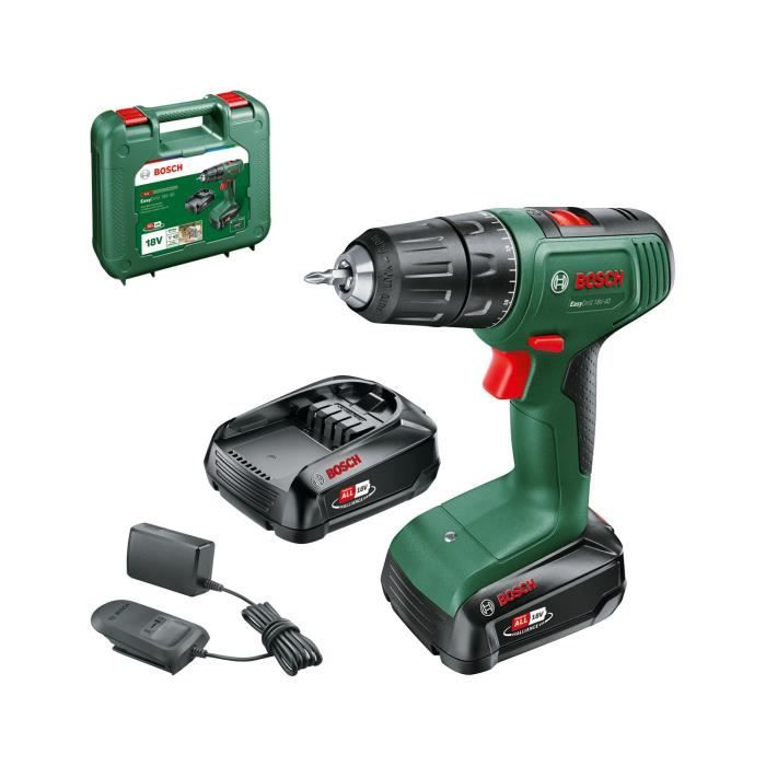 EasyDrill 18V-40 (2x 1.5Ah) + AL18V-20 drill driver in carrying case