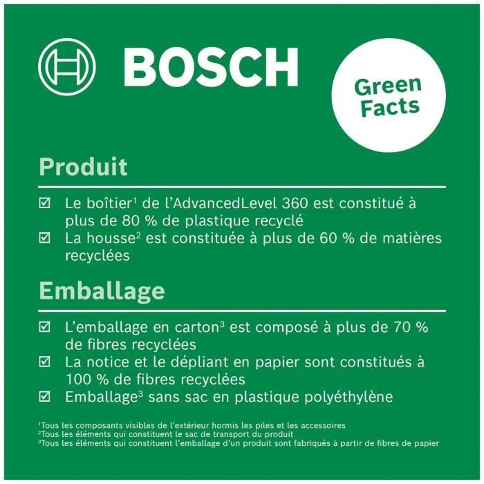 Bosch AdvancedLevel 360 Line Laser (3 laser lines with 360° laser for alignment throughout a room, in box)