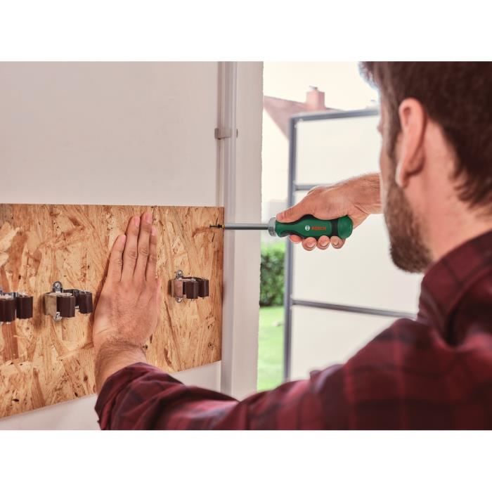 Bosch ratchet screwdriver 12 bits