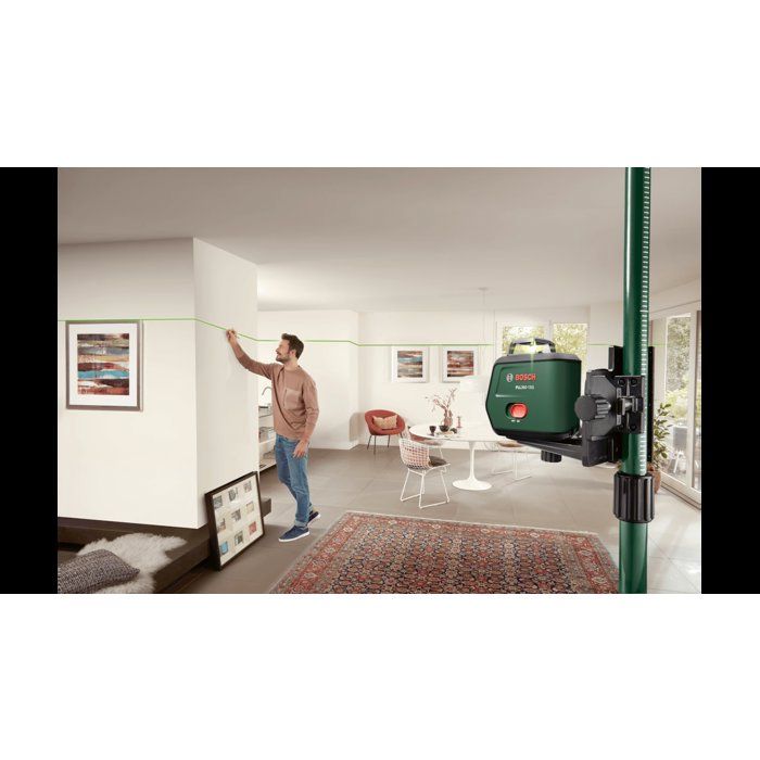 BOSCH Line Lasers - PLL 360-15G - Includes a user manual, protective case, and Li-ion battery