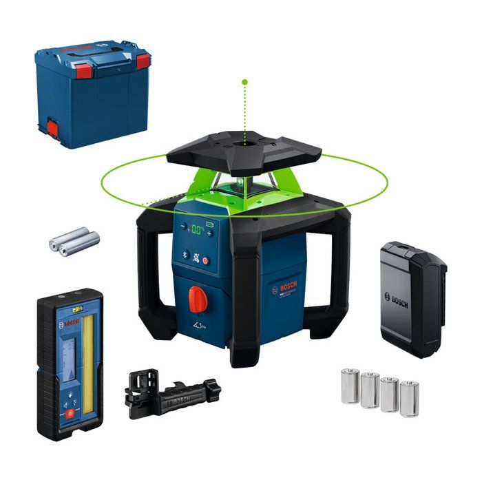 BOSCH PROFESSIONAL Rotary Laser - GRL18V-4-34CVG - Solo + LR 45 Receiver Unit