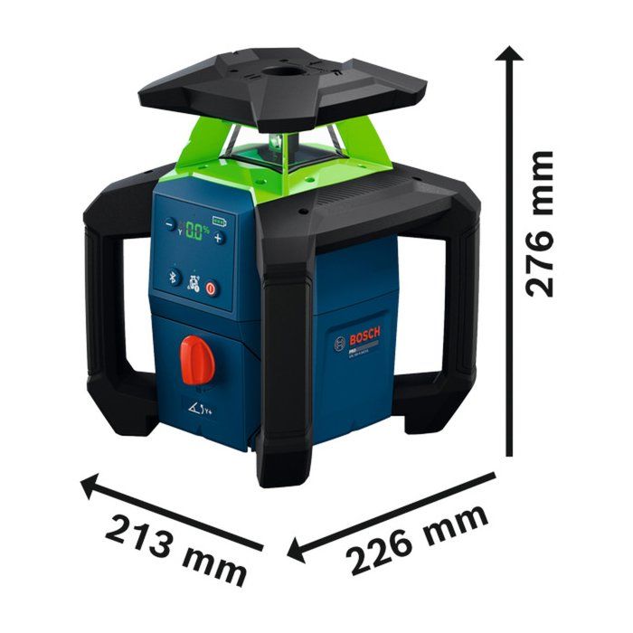 BOSCH PROFESSIONAL Rotary Laser - GRL18V-4-34CVG - LR 45 Receiver Unit + ProCore 18V 4.0Ah Battery + WM5