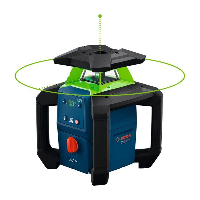 BOSCH PROFESSIONAL Rotary Laser - GRL18V-4-34CVG - LR 45 Receiver Unit + ProCore 18V 4.0Ah Battery + WM5