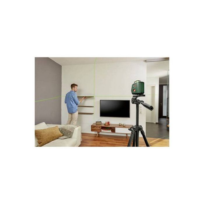 BOSCH Line Lasers - PLL 360-15G - Includes TT 120 tripod, MM3 clamp, protective case, and 1 Li-ion battery
