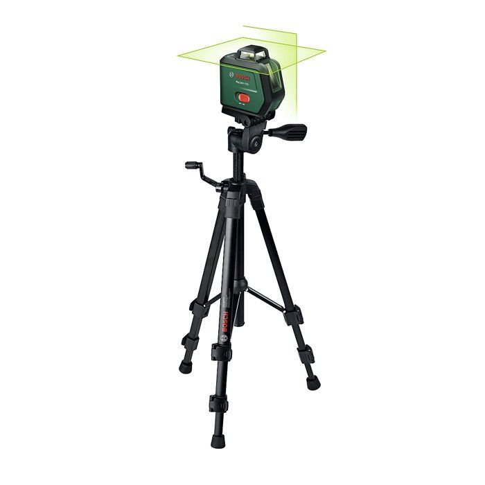 BOSCH Line Lasers - PLL 360-15G - Includes TT 120 tripod, MM3 clamp, protective case, and 1 Li-ion battery