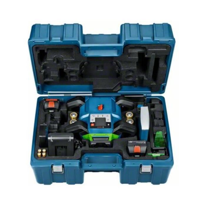 Bosch Professional GRL 650 CHVG rotating laser with battery, batteries, cell, glasses, brackets, plate, in case - 0601061V00