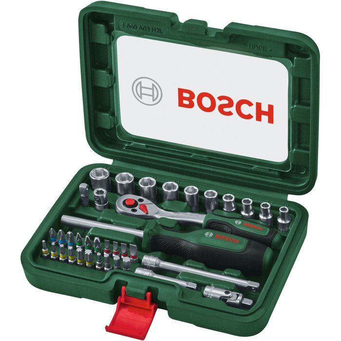BOSCH 1/4" Ratchet Set - 37 pcs.