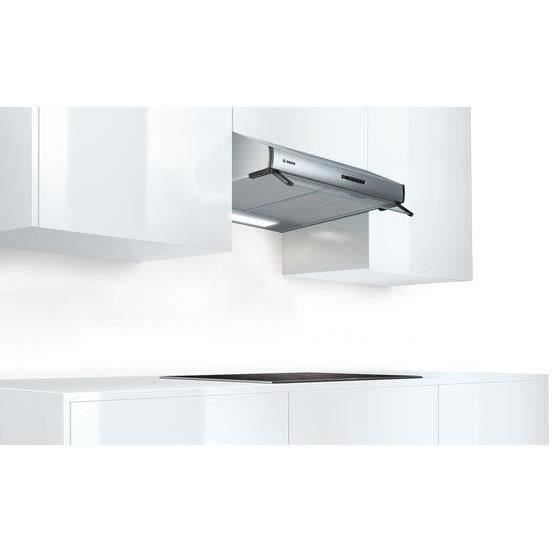 Classic Wall Hood Bosch Dul63cc50 - L 60 cm - Stainless steel - Evacuation / Recycling - 350 m³ Air / h max in evacuation - 72 dB