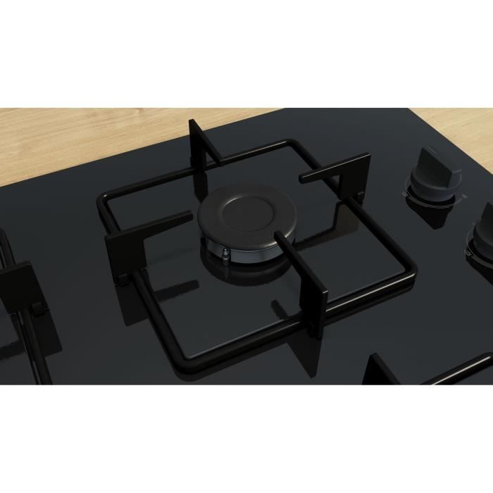 Gas hob - BOSCH Series 2 - 4 burners - 52 x 59 x 5.4 cm - POP6B6K30 - Black