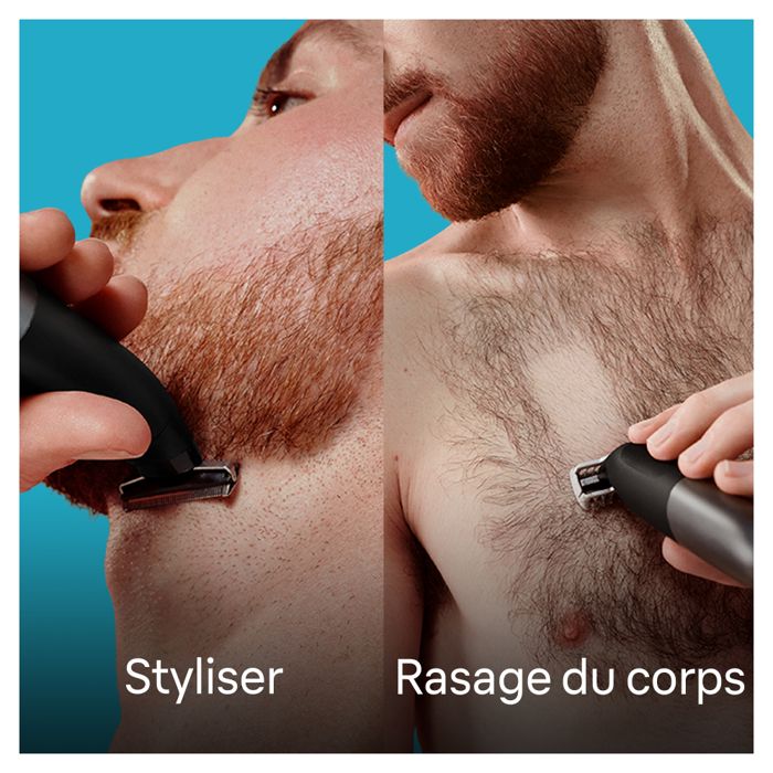 Braun Series X Hybrid Trimmer XT5100 For Face and Body with 4D Flexible Blade, Waterproof, 5 Combs