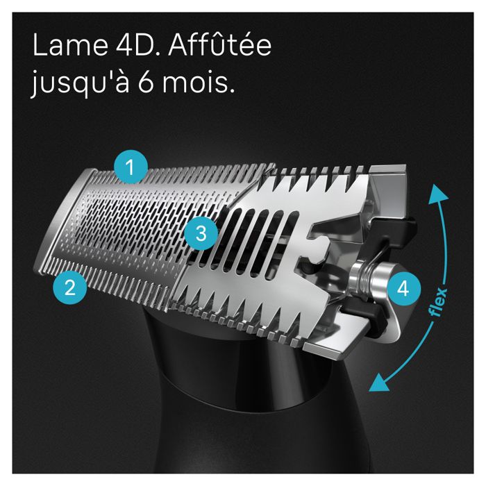 Braun Series X Hybrid Trimmer XT5100 For Face and Body with 4D Flexible Blade, Waterproof, 5 Combs