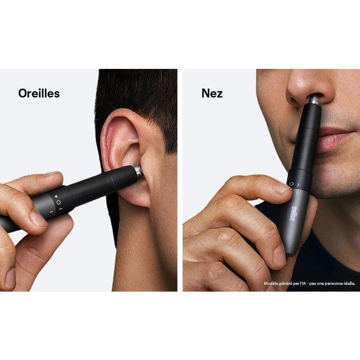 Nose and Ear Trimmer - BRAUN - EN20 - SkinGentle Technology - Washable Blades - Ergonomic