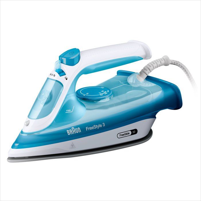 BRAUN FI3144 BL FreeStyle 3 steam iron - Power 2400 W - SuperCeramic soleplate - 270 ml water tank - Constant steam 45 g/min