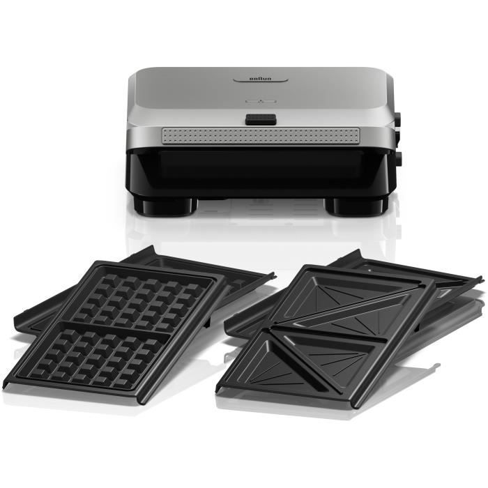 Grill - BRAUN - Sandwich Maker 5 SM5005 - 800 W - Stainless steel / Black