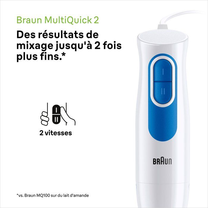 BRAUN MQ20.236M blender foot - 600 W motor - 2 speeds - EasyTwist system