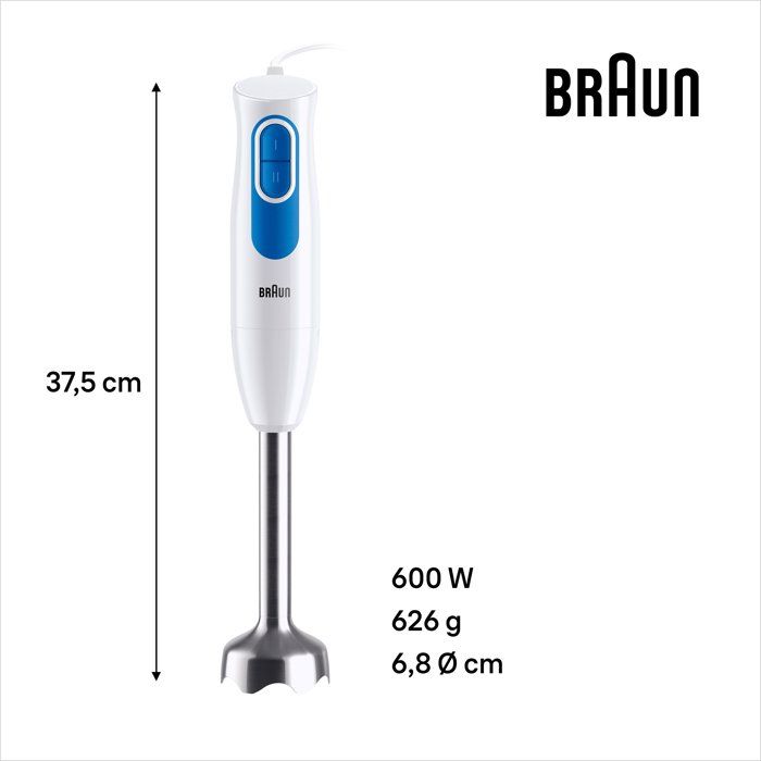 BRAUN MQ20.236M blender foot - 600 W motor - 2 speeds - EasyTwist system