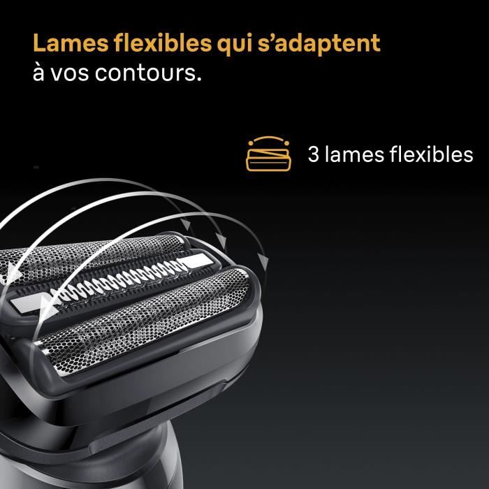 Tete de rasoir BRAUN Series 5 & 6 - 3 lames flexibles - 100 % fabriqué en Allemagne