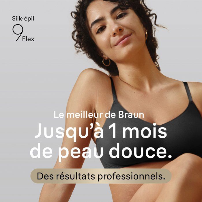 Épilateur électrique - BRAUN - SES9-030 3D - 2 modes - 50 min - Étanche - Blanc / Or
