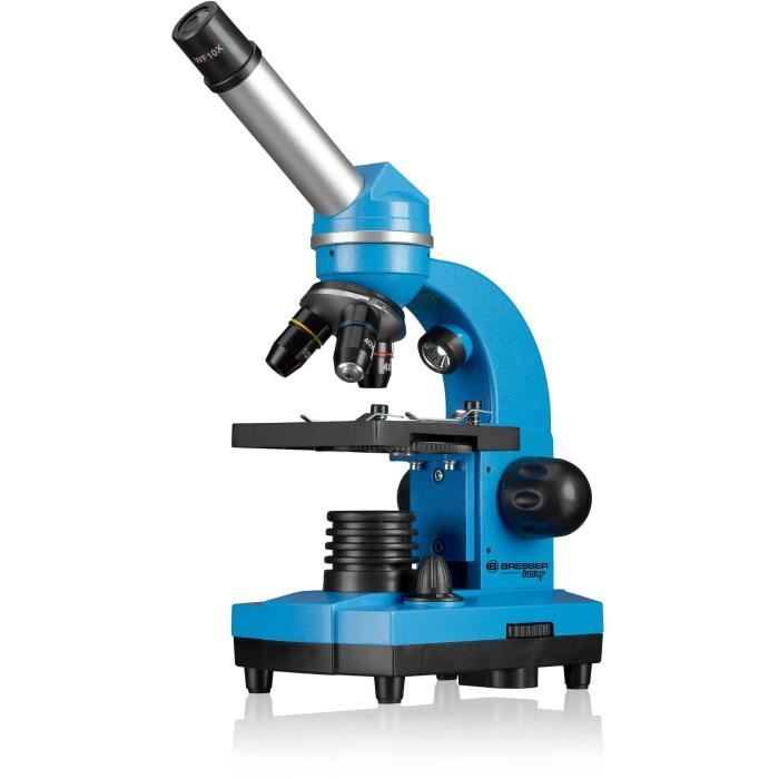 BIOLUX SEL - BRESSER JUNIOR student microscope - 40x-1600x magnification - experiment kit - blue