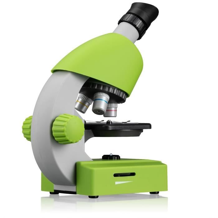 Microscope 40x-640x - BRESSER JUNIOR - LED lighting - experiment kit - green