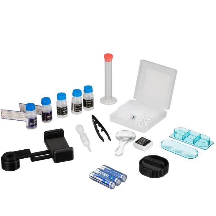 Microscope 40x-640x - BRESSER JUNIOR - LED lighting - experiment kit - blue
