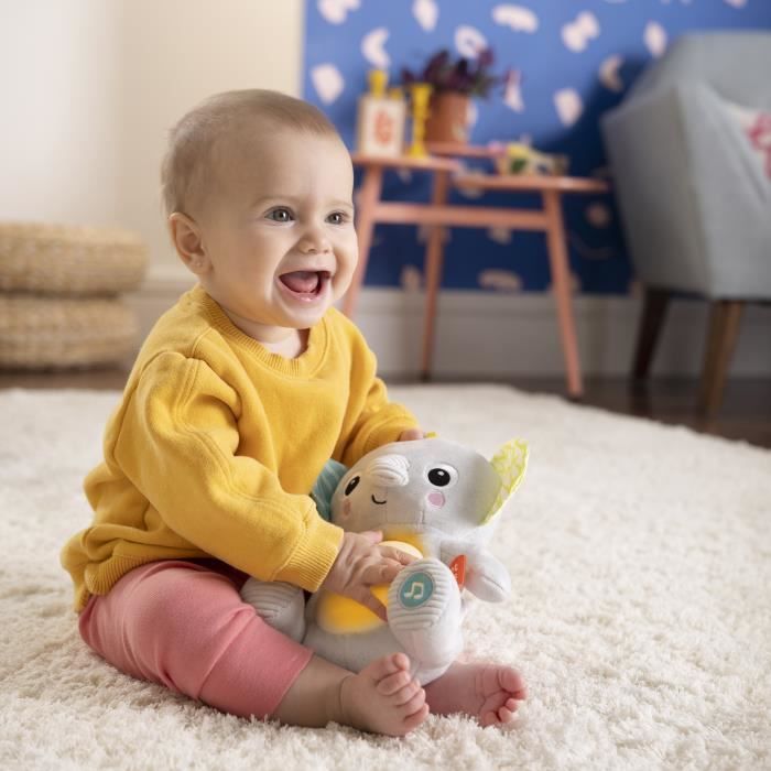 Bright Starts Toy Elephant Plush Hug-A-Bye Baby, Sons and Lumieres