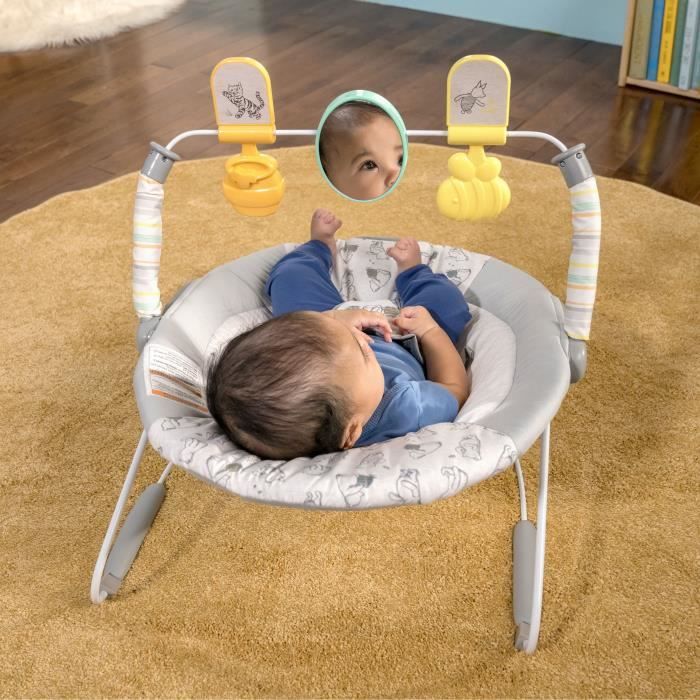 Baby bouncer - DISNEY BABY - WINNIE THE POOH - Arch with removable educational toys - Adjustable from 0 to 6 months