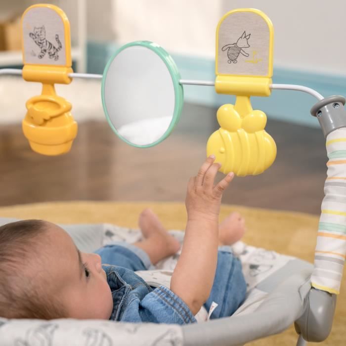 Baby bouncer - DISNEY BABY - WINNIE THE POOH - Arch with removable educational toys - Adjustable from 0 to 6 months